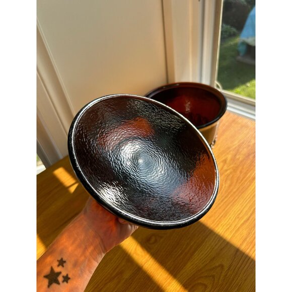 Tiffin Franciscan Madeira brown ice bucket vintage heavy glass - Picture 4 of 10